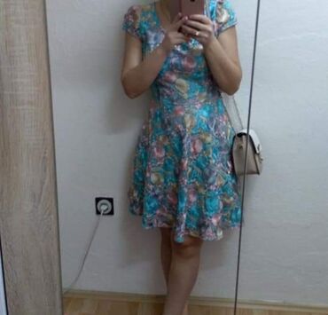 haljine sa mrezicom: M (EU 38), bоја - Šareno, Večernji, maturski, Kratkih rukava