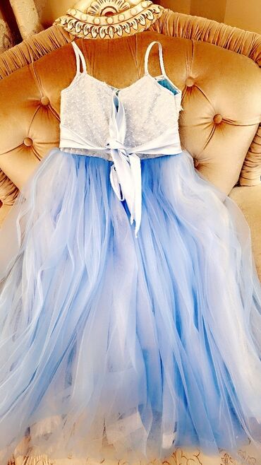Платья: Детское платье цвет - Голубой