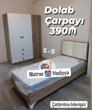 2ci əl şkaflar: *Dolab + Çarpayı 💫390Azn* ✔️Material Rusiya Laminat 18/lik Rəng seçimi