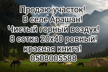 Жер тилкелерин сатуу: 8 соток, Курулуш, Кызыл китеп, Сатып алуу-сатуу келишими