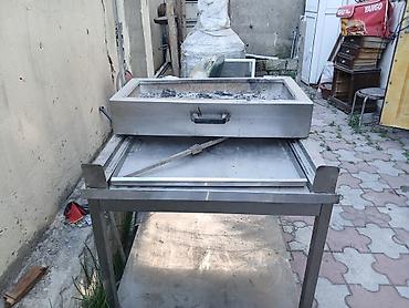 Оборудование для ресторанов, кафе: Paslanmayan poladdan manqal və iş masasından ibarət peşəkar şiş-kabab — 2