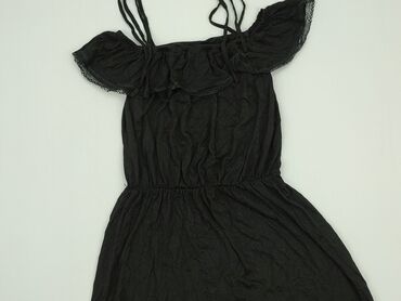 czarne bluzki na jedno ramie: Dress, M (EU 38), Atmosphere, condition - Good