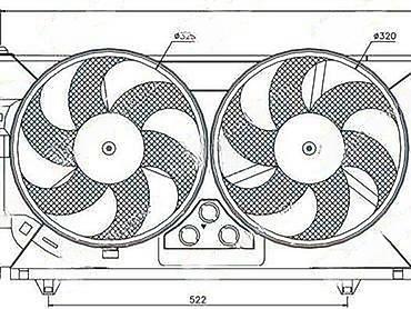 crevo interkulera: VENTILATOR HLADNJAKA ZA PEUGEOT 306 OD 1996. DO 2002. GOD. | — 7