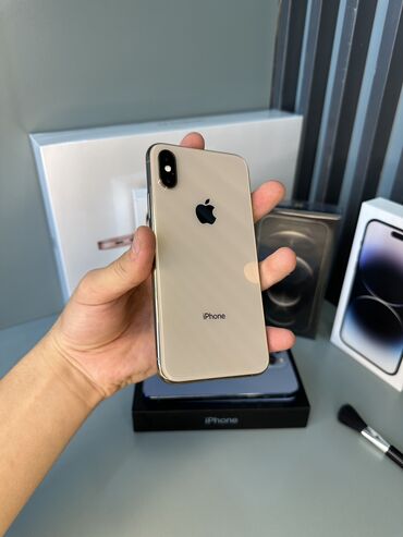 iphone 11 копия: IPhone Xs, Б/у, 64 ГБ, Золотой, Защитное стекло, Чехол, В рассрочку, 79 %