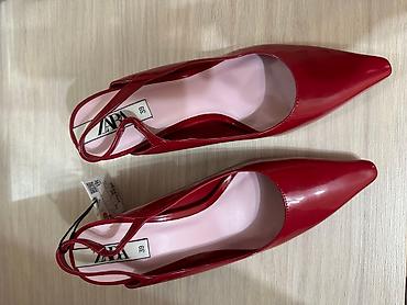 Туфли: Туфли, 38, Zara, Новый, цвет - Красный, Самовывоз — 10