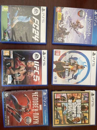 Playstation 5 oyun diskleri Orijinal ve ideal veziyyetde 6 eded disk
