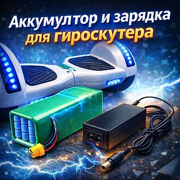 Аккумулятор 2200 сом и зарядное устройство 600 сом для гироскутера