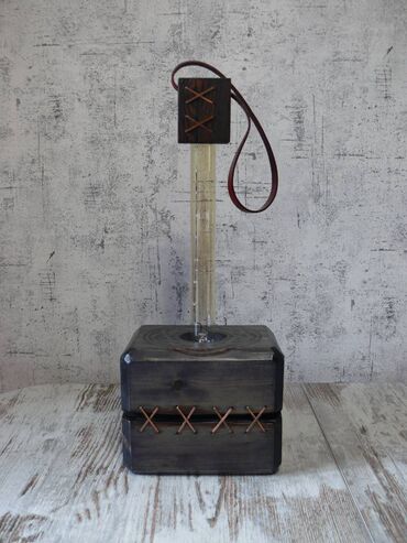 Другой домашний декор: Молот Mjolnir . Светильник ночник. настольная лампа . Дерево, стекло