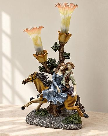 Digər ev dekoru: Antik romantik lampa statuetka suvenir – 2 lampaları işlək — 1