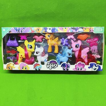 Оюнчуктар: Литтл Пони игрушки для ребенка🐎 5 ярких милых лошадок из мультика для