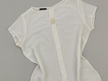 białe bluzki z żabotem: Blouse, Mohito, S (EU 36), condition - Fair