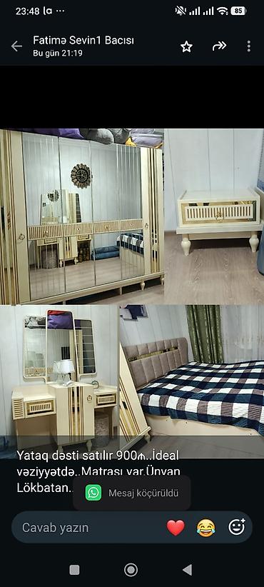 Yataq dəsti satılır 900₼. İdeal vəziyyətdə. Matrası var.Ünvan lalafo.az -da Yataq dəsti satılır 900₼. İdeal vəziyyətdə. Matrası var.Ünvan