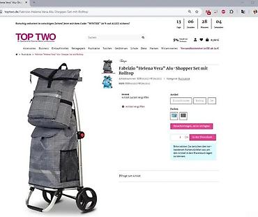 torba za pijacu na tockice: Kolica za kupovinu sa torbom – plavo/tamnonavy dezen sa finim — 10