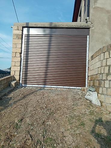 postel destleri: Yeni Dəmir Qaraj darvazası, Jalüz, Avtomatik, rəng - Qəhvəyi, Fotosel, Kredit yoxdur, Pulsuz quraşdırma, Pulsuz çatdırılma — 1