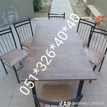 Masa və oturacaq dəstləri: Kafe, yeməkxana və ev üçün masa-stul dəstləri Məhsul təsviri: - — 30