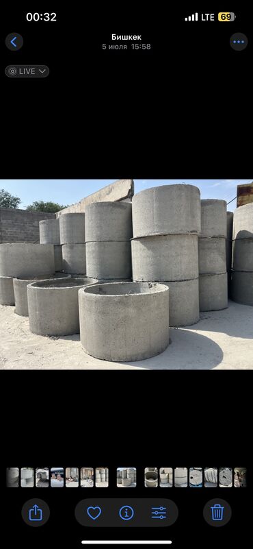 Железобетонные (ЖБИ) кольца для септика: ЖБИ кольца под 🔑 Бишкек Кольца, септики, трубы, лотки, все в наличии — 18