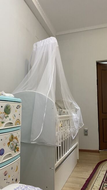 детскую кроватку дерево: Балдар үчүн трансформер керебет, Жаңы, Башка түрү, түсү - Ак