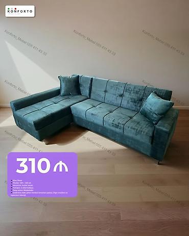 Künc divan – Komforto Mebel • Model: Künc divan • Ölçülər: 260 ×