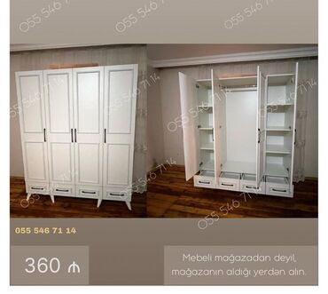 Dolablar: Yeni, 4 qapılı Düz dolab, Qarderob, paltar dolabı lalafo.az -da Dolablar: Yeni, 4 qapılı Düz dolab, Qarderob, paltar dolabı
