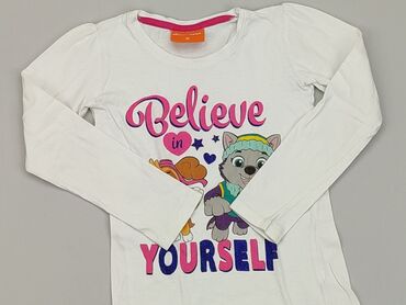 biała bluzka 146: Bluzka, Nickelodeon, 7 lat, 116-122 cm, stan - Dobry