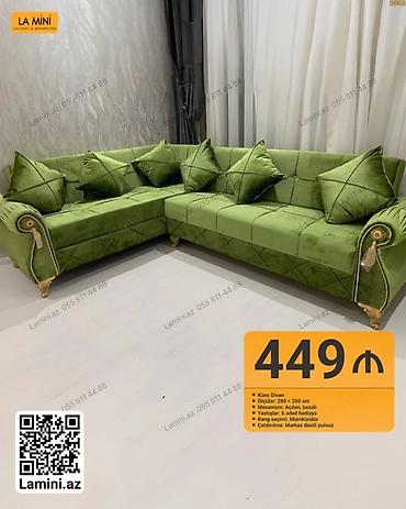 Mebel: La Mini künc divan - Ölçü: 280 × 200 sm - Mexanizm: Açılan, bazalı — 1