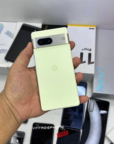 LG: Google Pixel 7, Б/у, 128 ГБ, цвет - Зеленый, 1 SIM, eSIM