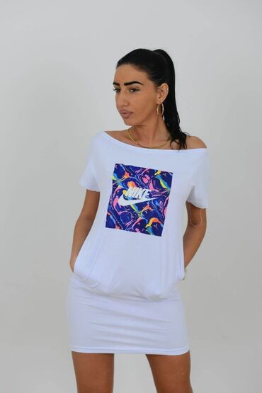 Haljine: 1 za 1700, 2 za 2500
Dužina 95 cm turski bruseni pamuk sa elastinom — 17