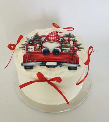 Tortlar: Yeni il mövzusunda bəzədilmiş tortlar - Şən Yeni il dizaynları: qar — 5