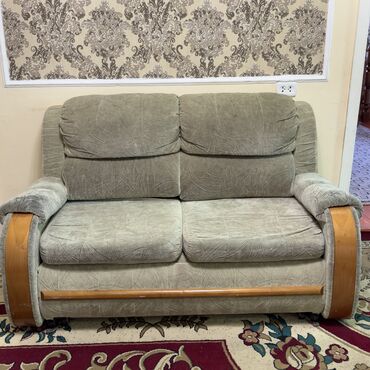 диваны кресла: Түз диван, түсү - Кызгылт, Колдонулган