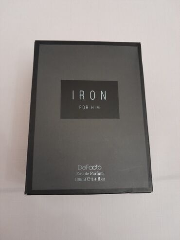 duxu qabi: Defacto Iron parfum 100 ml.Sumqayitdadi