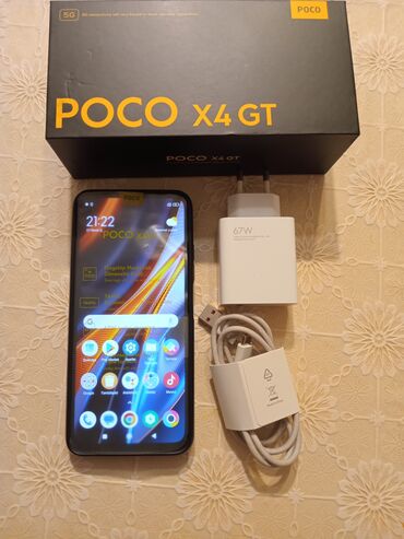 Mobil telefon və aksesuarlar: Poco X4 GT, 256 GB, rəng - Mavi, Sənədlərlə