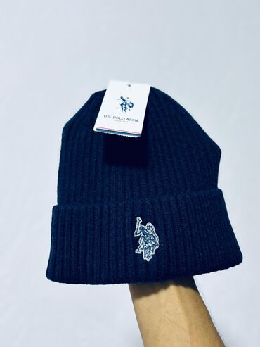 купить шапку ушанку: Эркектердин баш кийими, Us Polo Assn, Жаңы, түсү - Көк, Өзү алып кетүү