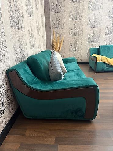 divan acilan: İşlənmiş, Divan, 2 kreslo, Bazalı, Açılan — 8