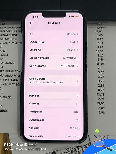iphone 14 2 ci el: IPhone 14, 128 GB, Blue Titanium — 1