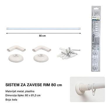 KMT Drška u aluminijumska opružna šipka za zavesu 5200329 Sistem za