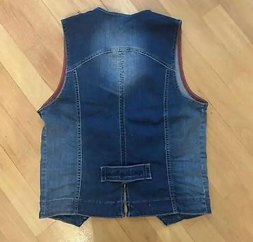 Jiletlər: Cins jilet - Material: klassik denim/parça qarışımı, möhkəm tikişlər — 2