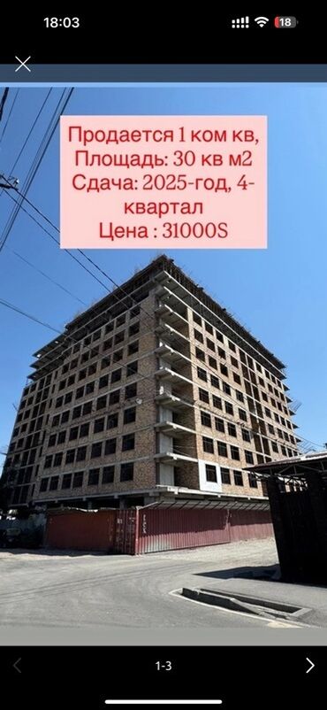 ремонт квартир и домов: 1 бөлмө, 30 кв. м, Элитка, ПСО (өзү оңдоп түзөтүп бүтүү үчүн)