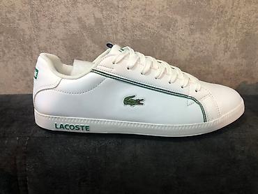 lacoste canta: Lacoste kişi krosovkası – Graduate 119 1 modeli - Rəng: ağ, yaşıl — 2