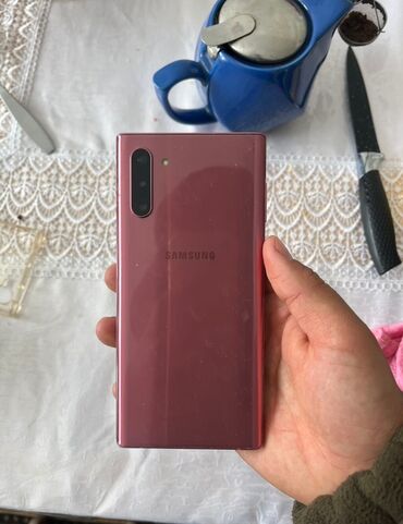 телефон нот 12: Samsung Note 10 5G, Б/у, 256 ГБ, цвет - Розовый, 1 SIM