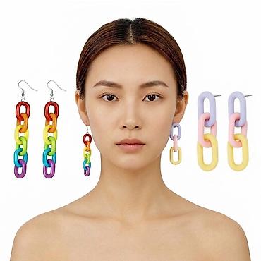 Серьги сөйкөлөр Подвески в радужном стиле 🌈 Креативные и необычные