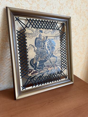 модульные картины для стоматологии: Картина кожаная «Манас». Прекрасный декор для дома в этно стиле, для