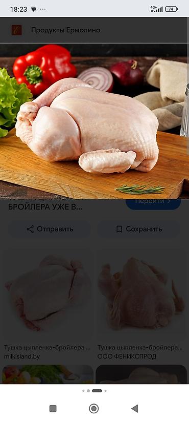 пень: Тушка цыплёнка-бройлера целиком - Целая потрошёная тушка без пера и — 3