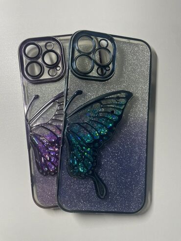 iphone xr чехлы: Глянцевые чехлы для iPhone 13 Pro Max с 3D-бабочкой и мерцающим