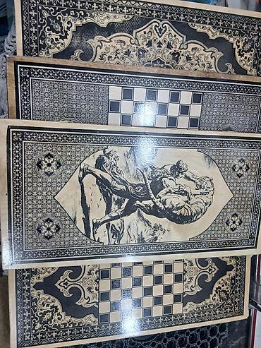 nərd taxta: Ağac tavla dəsti - Material: təbii ağacdan hazırlanmış, iç səthində — 3