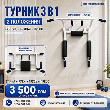 Турник, 3 в 1, Настенный, Новый, Платная доставка at lalafo.kg Турник, 3 в 1, Настенный, Новый, Платная доставка