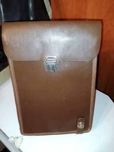 Портфели: Портфель‑органайзер советского образца (кожа/кожзам, коричневый) — 1