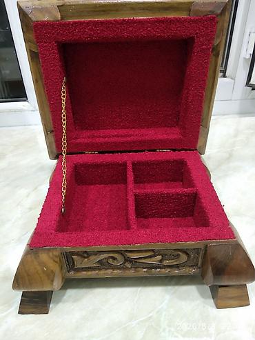 şifer rəngləri: Ağac oyma zərgərlik/qutu - Material: bərk ağac, əl oyma naxışlı qapaq — 3