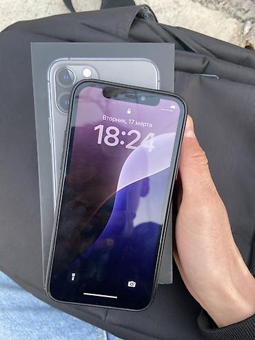 Apple iPhone: IPhone 11 Pro, 64 ГБ, Графит, Зарядное устройство, Чехол, Кабель, 85 % — 11