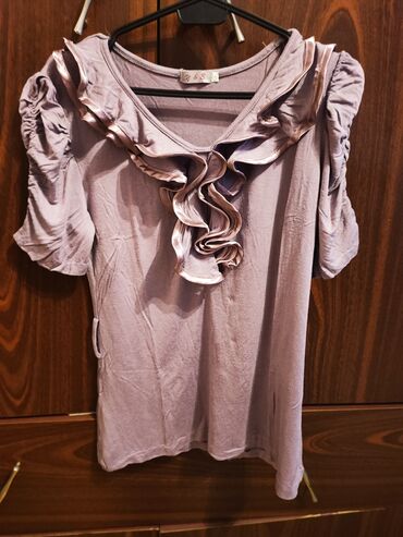 satenske košulje ženske: XL (EU 42), Jednobojni, bоја - Ljubičasta