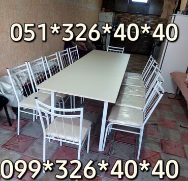 Masa və oturacaq dəstləri: Mətbəx üçün, Yeni, Açılmayan, Dördbucaq masa, 4 stul — 38
